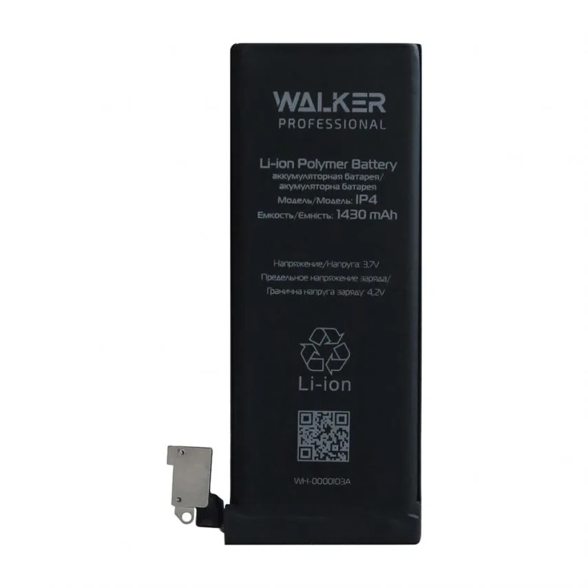 Акумулятор WALKER Professional 1430mAh для Apple iPhone 4 3.7V