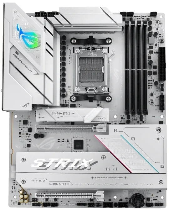 Материнская плата ASUS ROG STRIX B850-A GAMING WIFI sAM5 B850 4xDDR5 M.2 HDMI DP Wi-Fi BT ATX белая