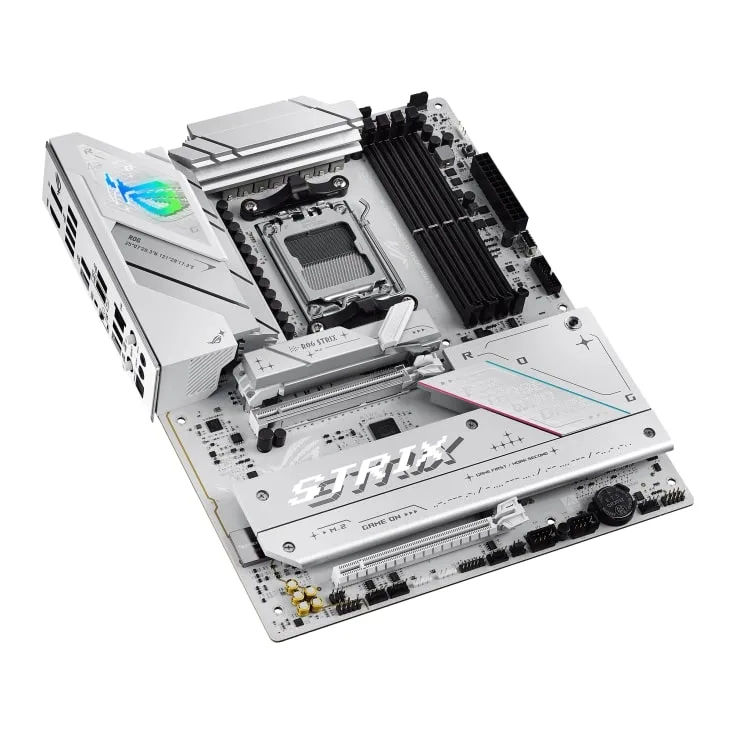 Материнская плата ASUS ROG STRIX B850-A GAMING WIFI sAM5 B850 4xDDR5 M.2 HDMI DP Wi-Fi BT ATX белая