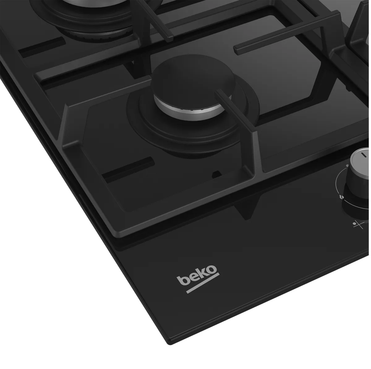 Газова варильна поверхня Beko Загартоване скло 60х52,4 см Чорна 4 конфорки