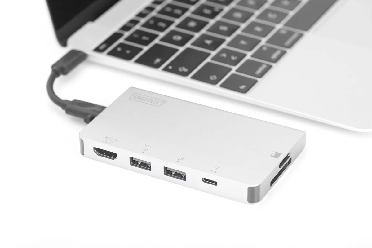 Хаб DIGITUS USB-C > HDMI/2xUSB-A/USB-C/SD/MicroSD