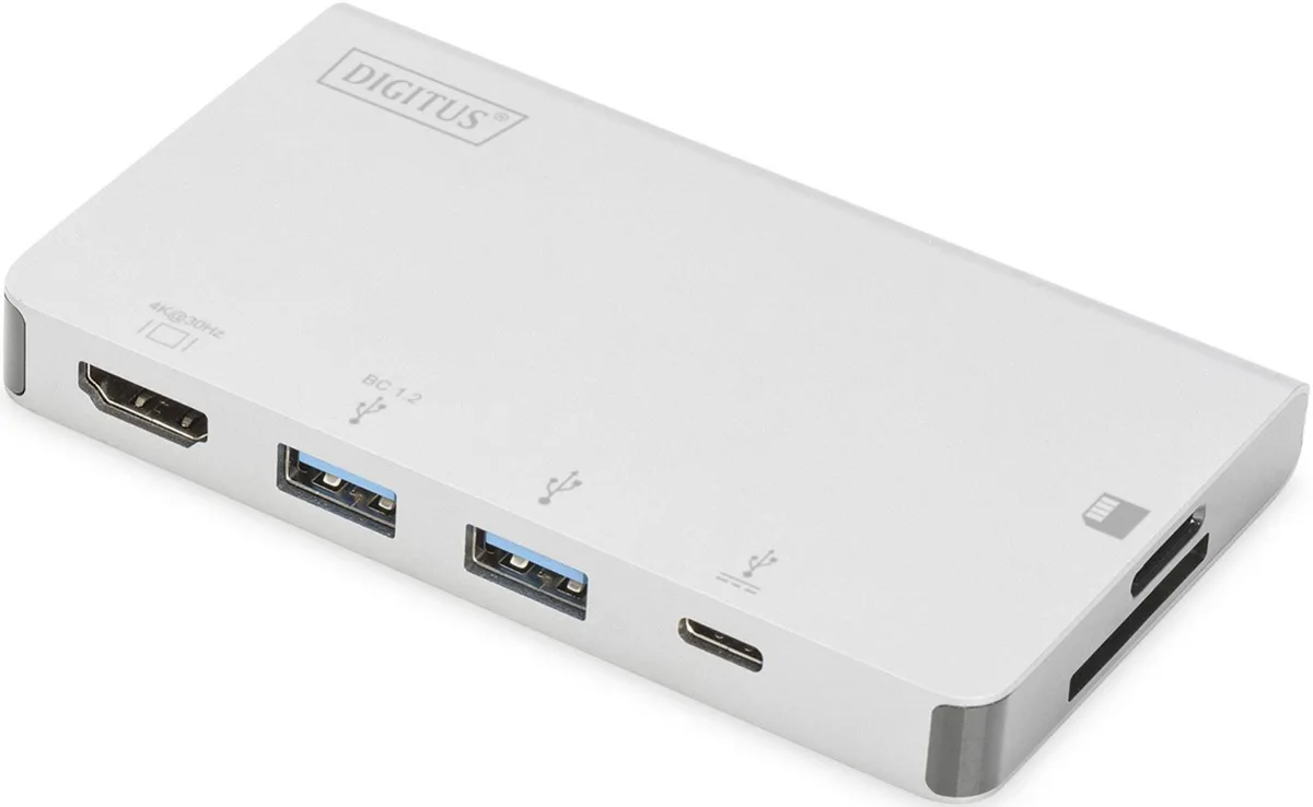 Хаб DIGITUS USB-C > HDMI/2xUSB-A/USB-C/SD/MicroSD