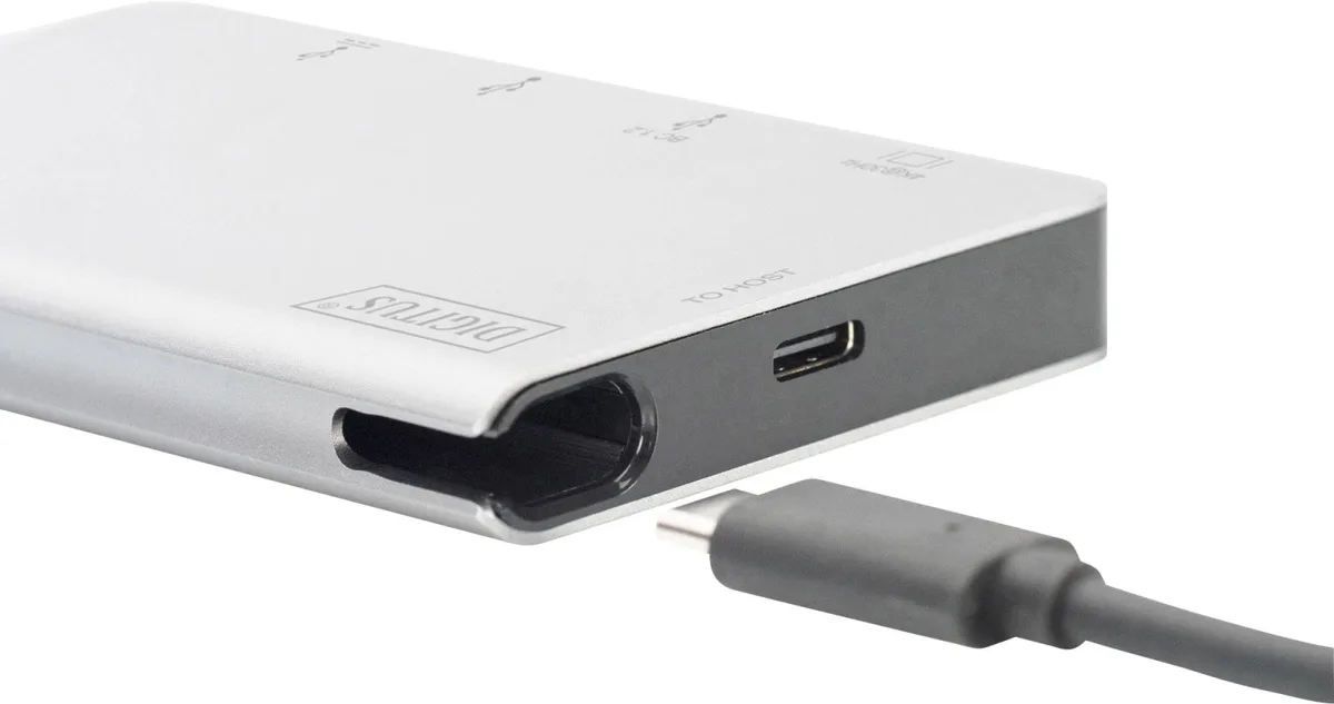 Хаб DIGITUS USB-C > HDMI/2xUSB-A/USB-C/SD/MicroSD