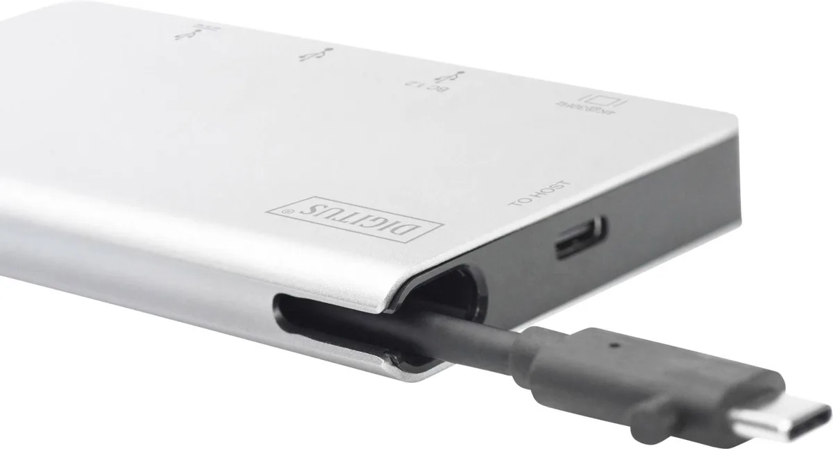Хаб DIGITUS USB-C > HDMI/2xUSB-A/USB-C/SD/MicroSD