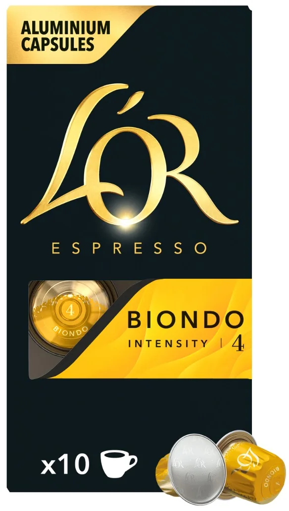 Кава L`OR капсули, Espresso Biondo, арабіка, 10шт, для Nespresso.