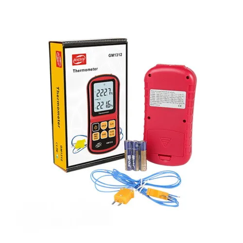 Цифровой двухканальный термометр Benetech GM1312 -250 до 1767°C 300х200х50 мм