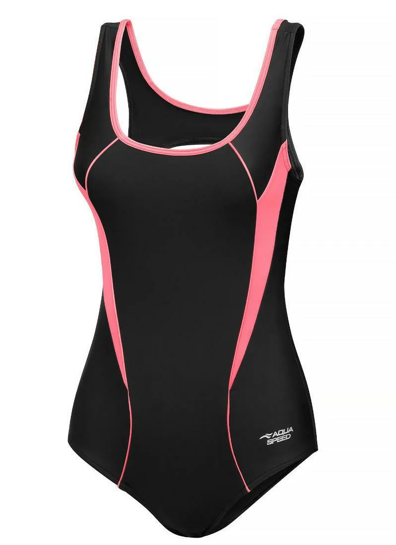 Купальник Aqua Speed полиамид 42 черный оранжевый