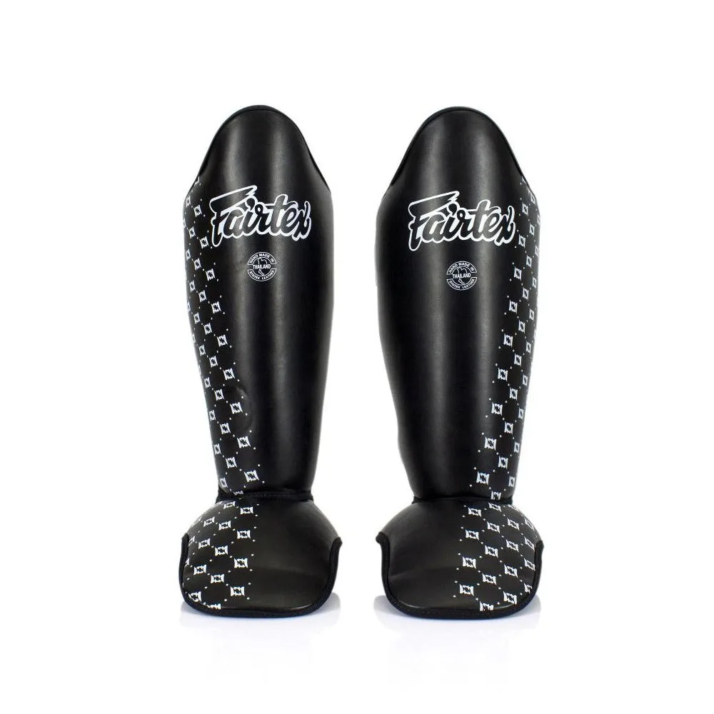 Захист гомілки та стопи Fairtex синтетична шкіра XL чорний