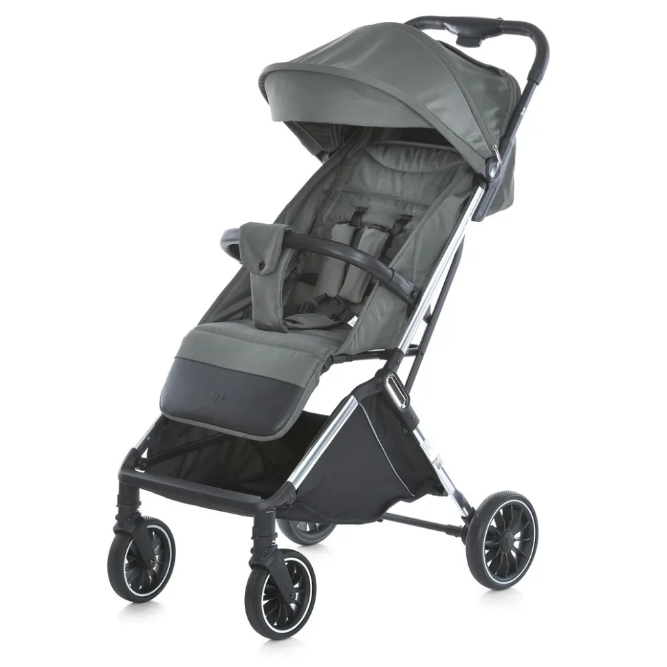Прогулянкова коляска LINK ME алюміній екокожа 85х54х110 см Moss Striped