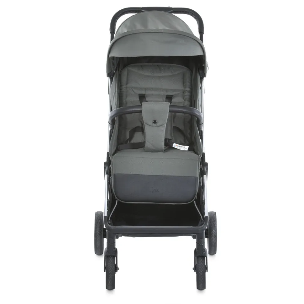 Прогулянкова коляска LINK ME алюміній екокожа 85х54х110 см Moss Striped