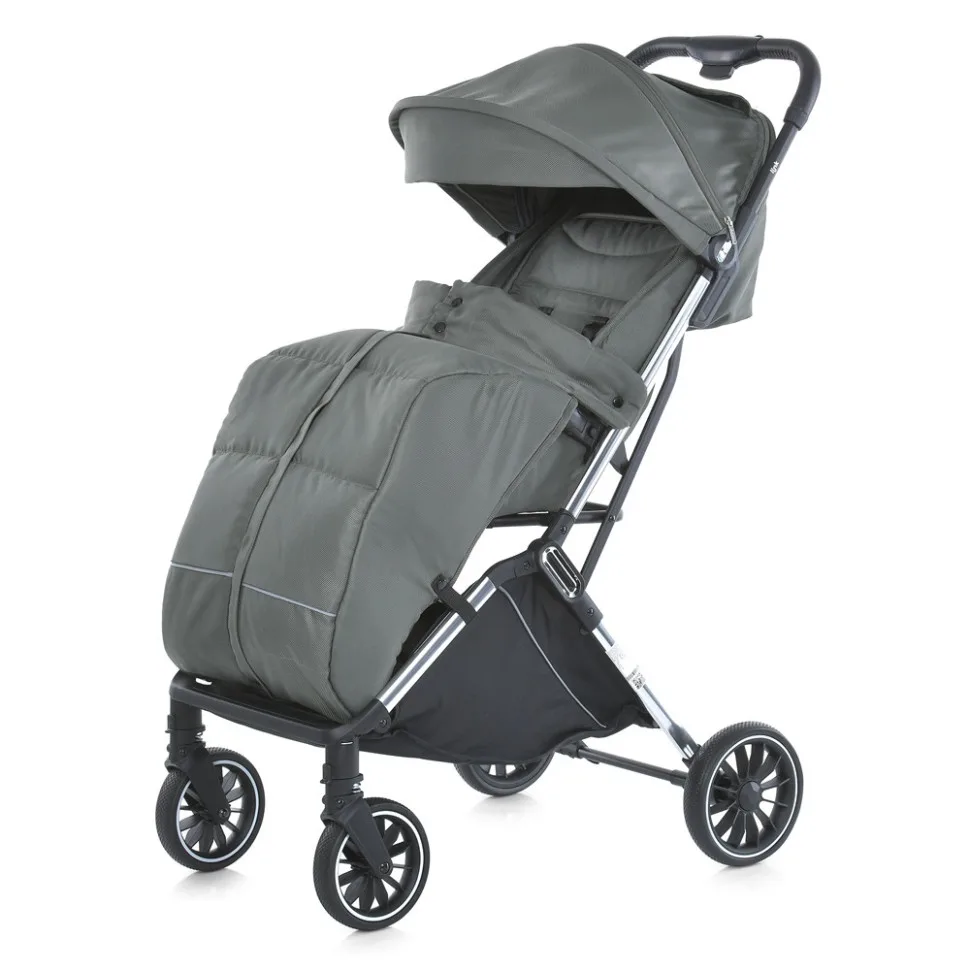 Прогулянкова коляска LINK ME алюміній екокожа 85х54х110 см Moss Striped
