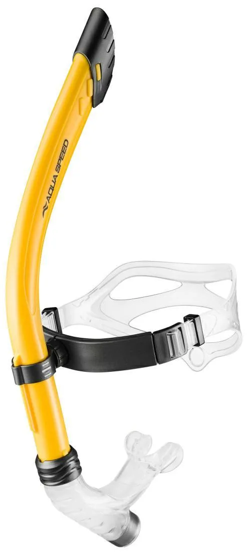 Дихальна трубка Aqua Speed силікон OSFM жовта чорна для дітей