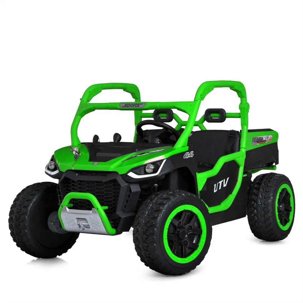 Дитячий електромобіль Bambi Racer екокожа джип 142х80х77 см чорний