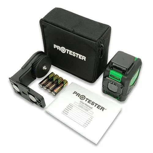 Лазерний нівелір PROTESTER LL305G 360° зелений промінь 520 нм 45 м IP54 0,4 кг