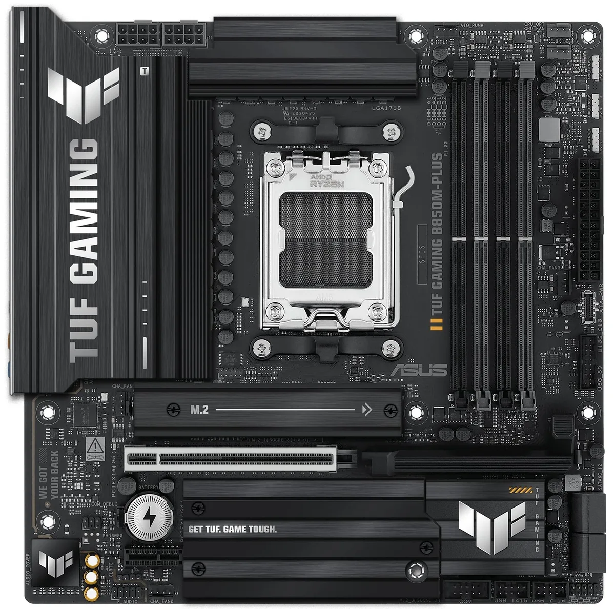 Материнская плата ASUS TUF GAMING B850M-PLUS sAM5 B850 4xDDR5 M.2 HDMI DP mATX