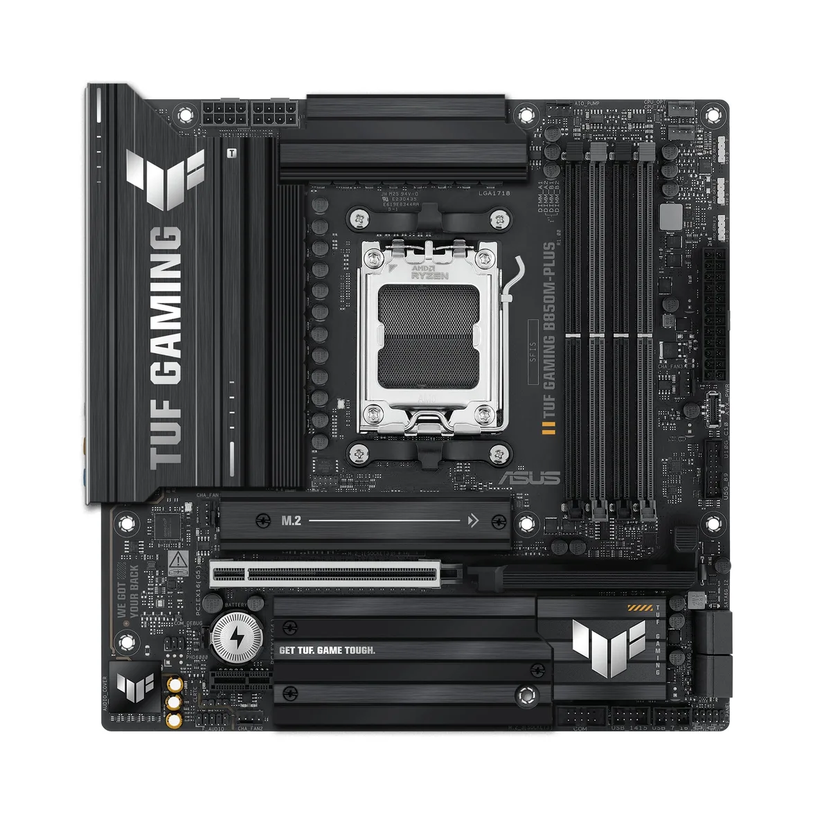 Материнская плата ASUS TUF GAMING B850M-PLUS sAM5 B850 4xDDR5 M.2 HDMI DP mATX