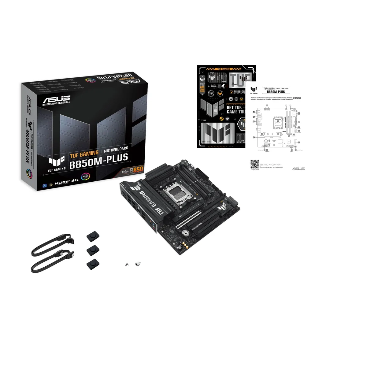 Материнская плата ASUS TUF GAMING B850M-PLUS sAM5 B850 4xDDR5 M.2 HDMI DP mATX