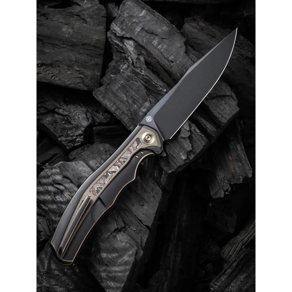 Складаний ніж Weknife CPM 20CV 102,8 мм Чорний Титан 6AL4V