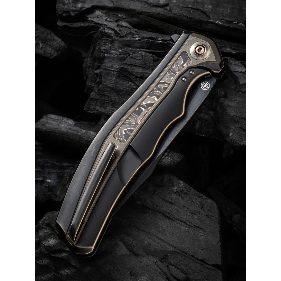 Складаний ніж Weknife CPM 20CV 102,8 мм Чорний Титан 6AL4V