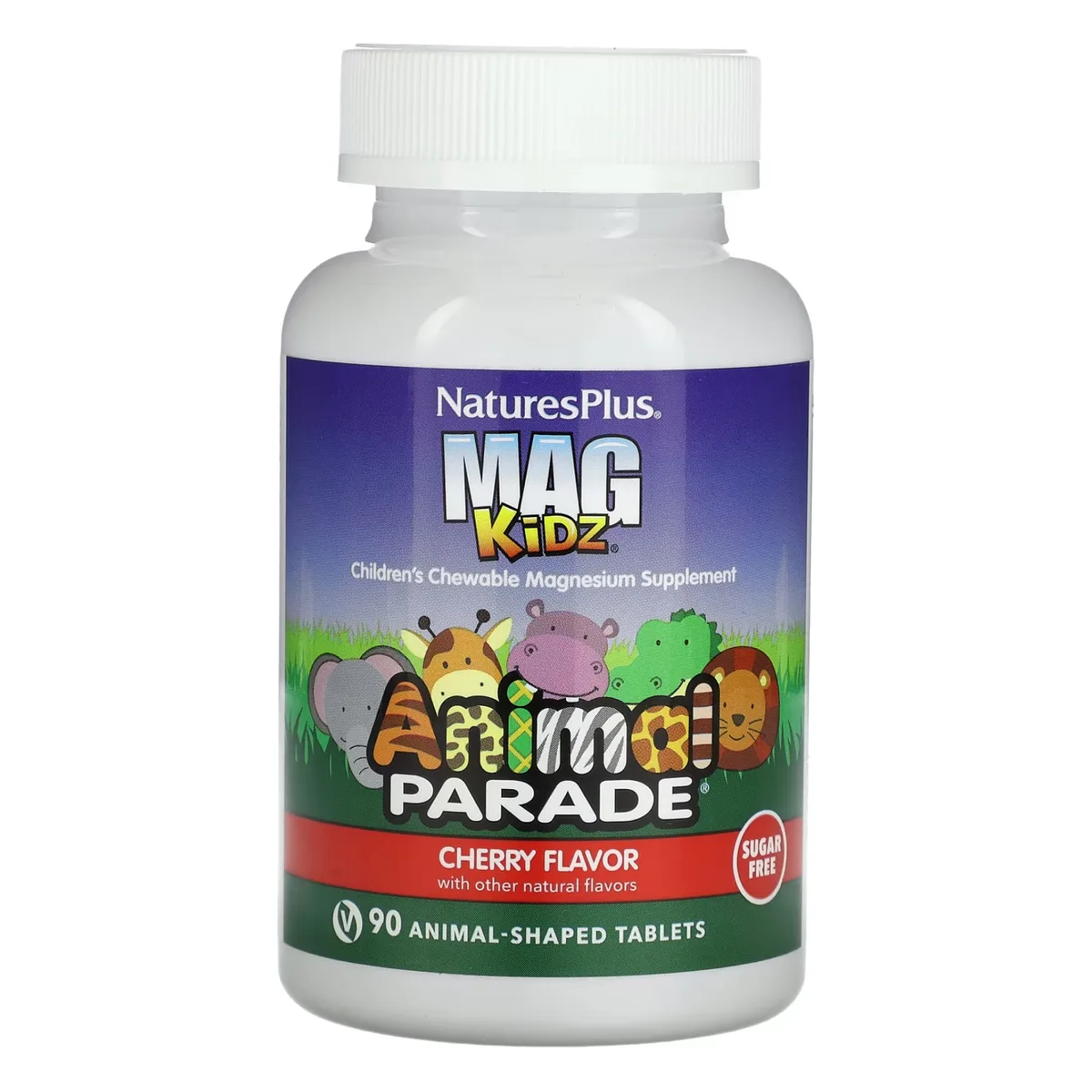 Жувальні таблетки Nature's Plus Kids Magnesium 90 табл Веганські без глютену