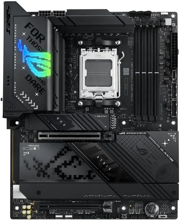 Материнcька плата ASUS ROG STRIX X870-F GAMING WIFI sAM5 X870 4xDDR5 M.2 HDMI DP Wi-Fi BT ATX