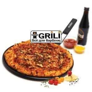 Сковорода для пиццы GrillPro алюминиевая 30 см черная с антипригарным покрытием