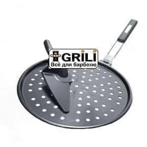 Сковорода для пиццы GrillPro алюминиевая 30 см черная с антипригарным покрытием