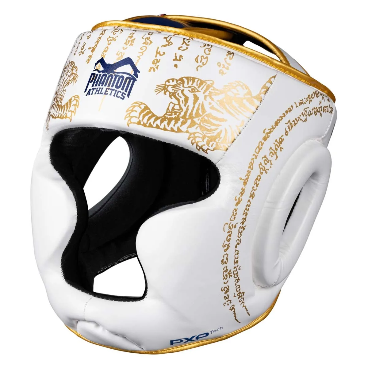 Боксерський шолом Phantom PU-шкіра універсальний білий золото