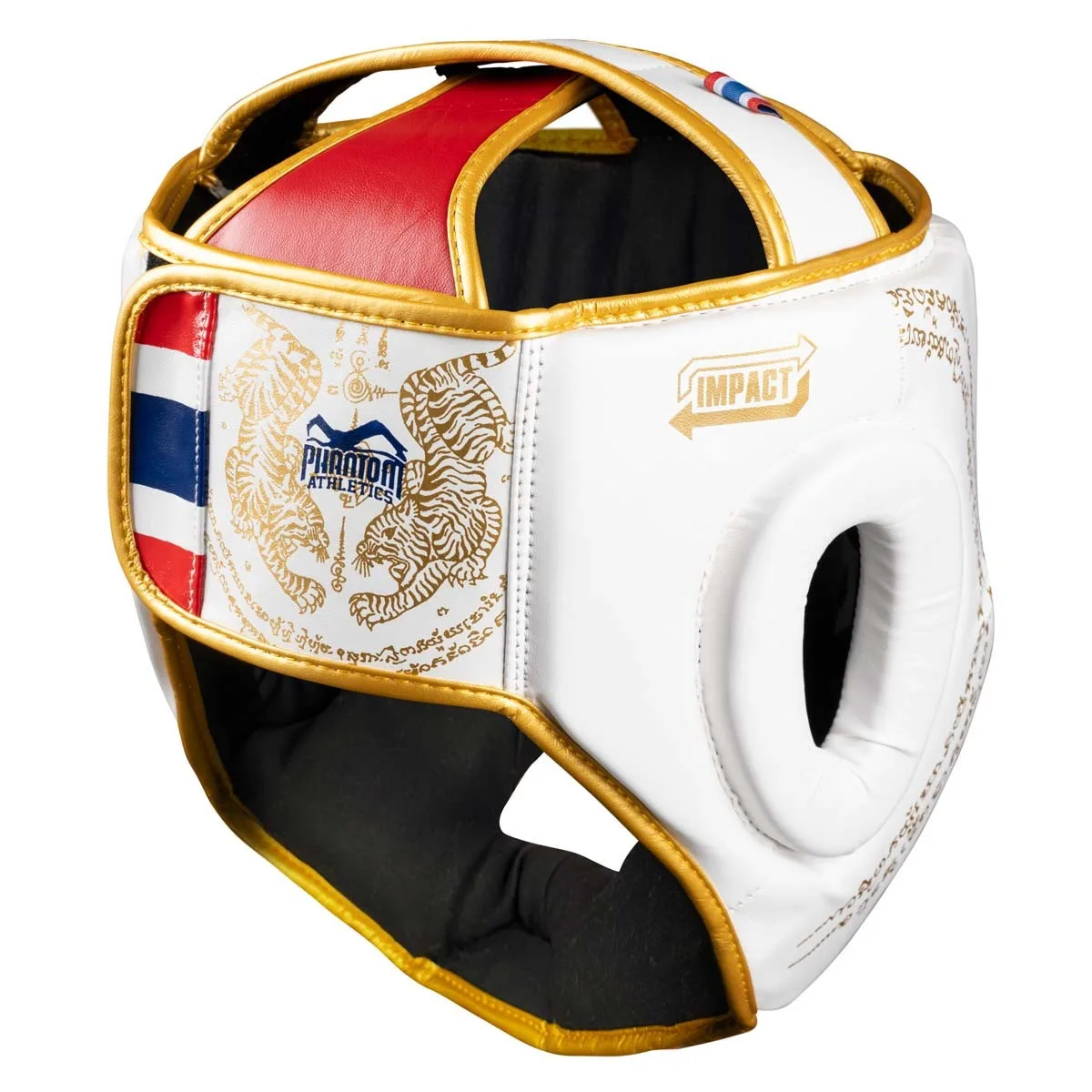 Боксерський шолом Phantom PU-шкіра універсальний білий золото
