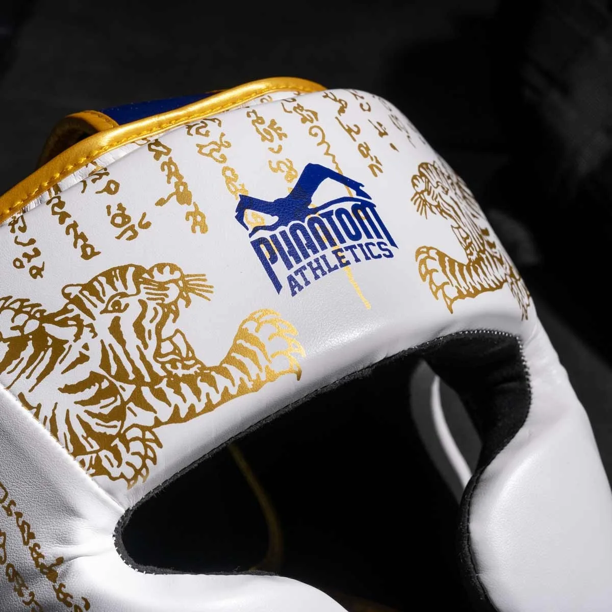 Боксерський шолом Phantom PU-шкіра універсальний білий золото