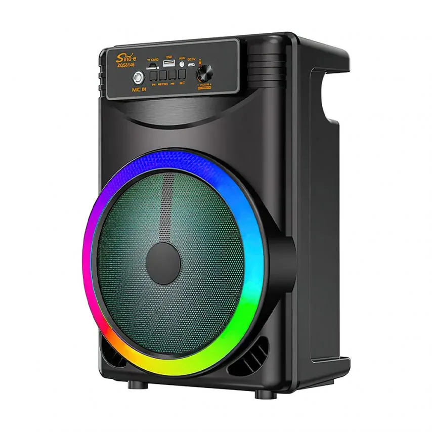 Портативна колонка Bluetooth 16W ABS 350х230х187 мм Чорна