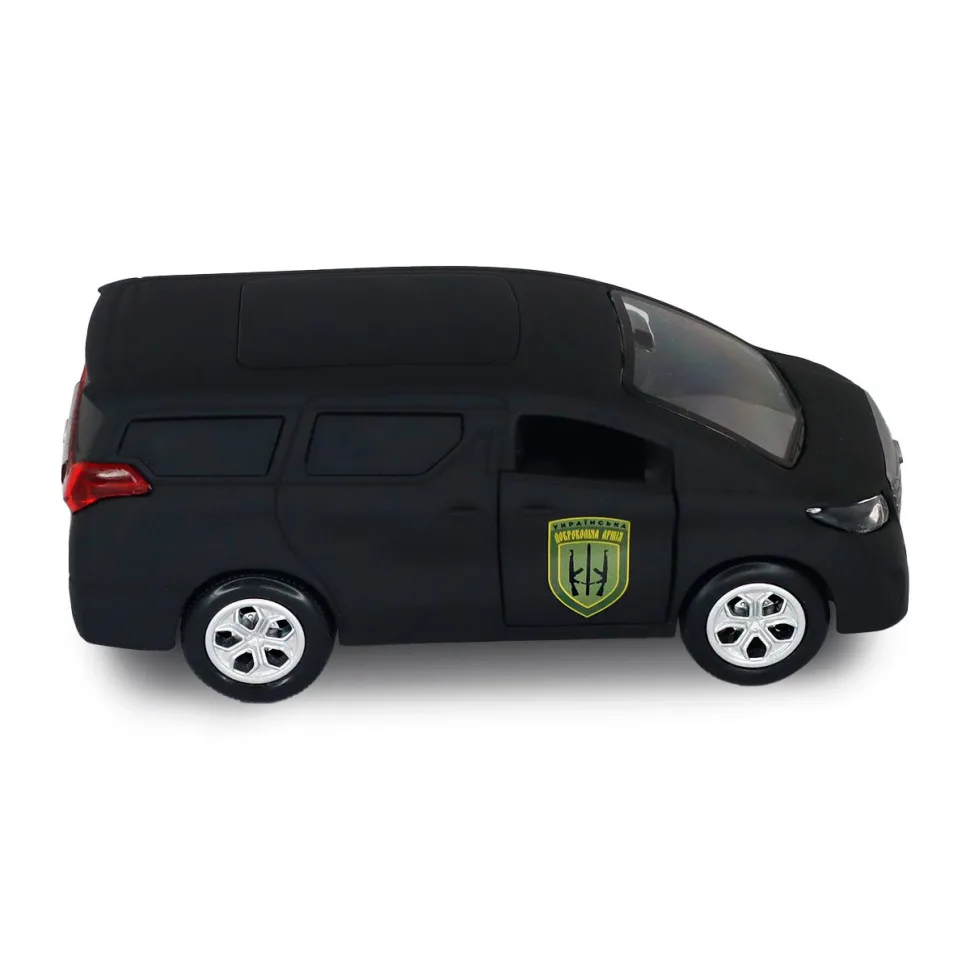 Автомодель металлическая 1:40 Шевроны Героев Toyota Alphard УДА Зеленая