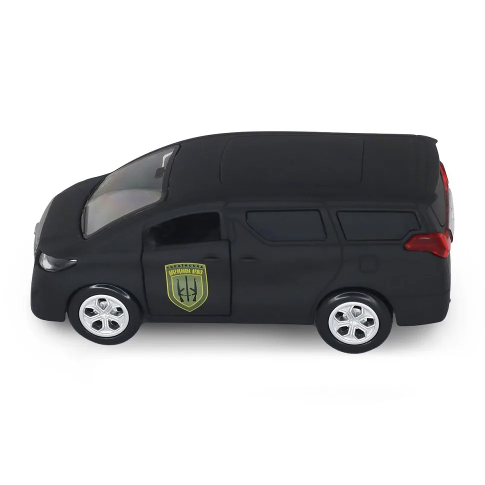 Автомодель металлическая 1:40 Шевроны Героев Toyota Alphard УДА Зеленая