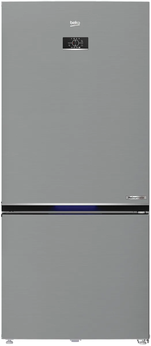 Холодильник Beko з нижнім морозильником, 193x83x76 см, об'єм холодильного відділу - 400 л, морозильного - 170 л, 2 дверці, клас ен