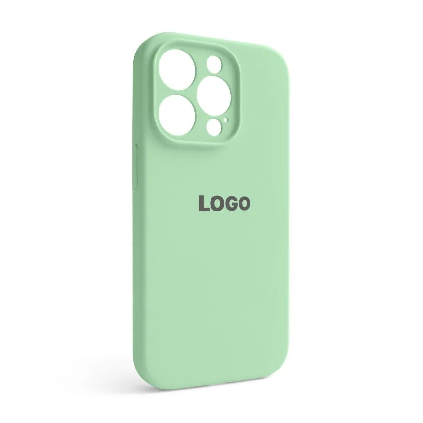 Чохол Silicone Case для Apple iPhone 14 Pro силіконовий закрита камера салатовий