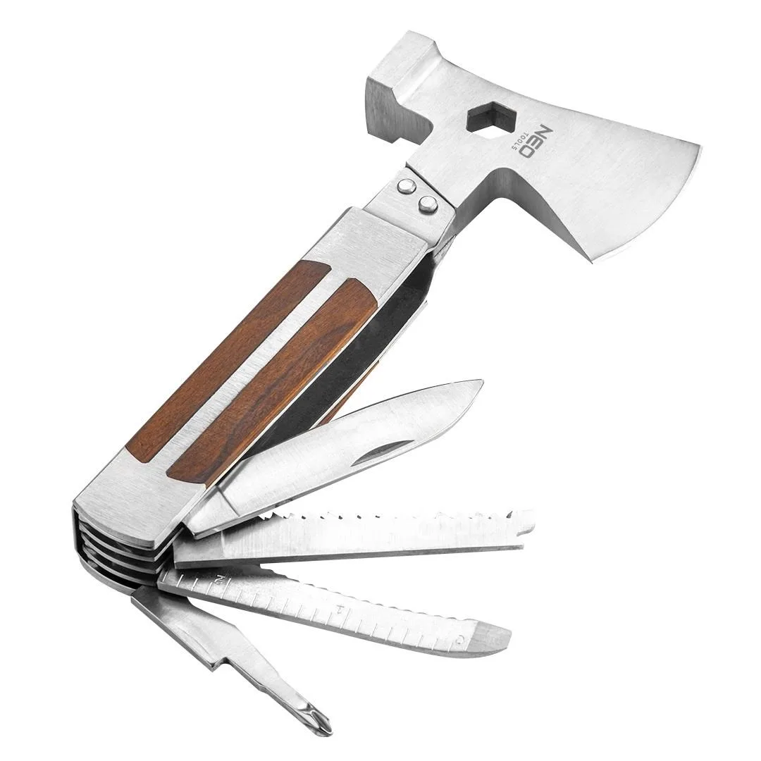 Мультитул Neo Tools 11в1 молоток сокира гайковий ключ для туристів і рибалок універсальний інструмент