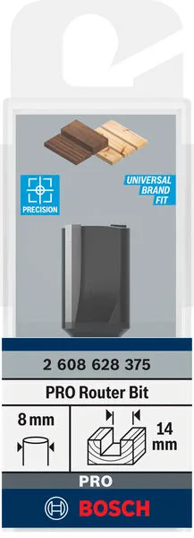 Фреза пазовая Bosch Professional 14 мм для вырезания пазов в древесине и полимерных материалах двухлезовая
