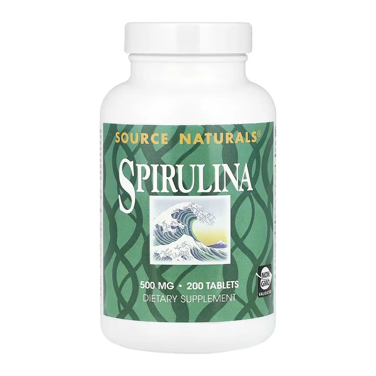 Спіруліна Source Naturals 500 мг 200 таблеток веганська без ГМО