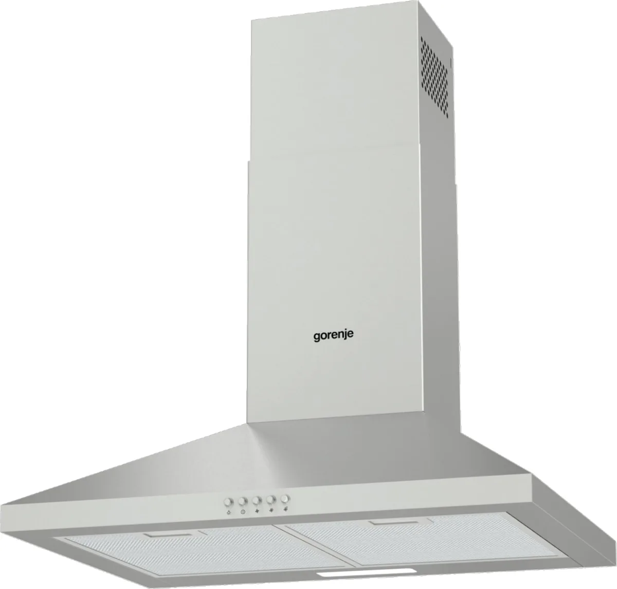 Купольна витяжка Gorenje, 60 см, 450 м3/год, нержавіюча сталь.