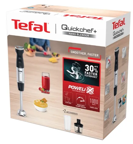 Занурювальний блендер Tefal 1000 Вт нержавіюча сталь 41,5 см чорний