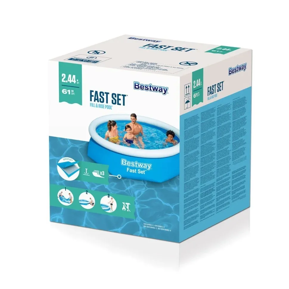 Надувний басейн Bestway DuraPlus 244 см 1880 л круглий для дітей