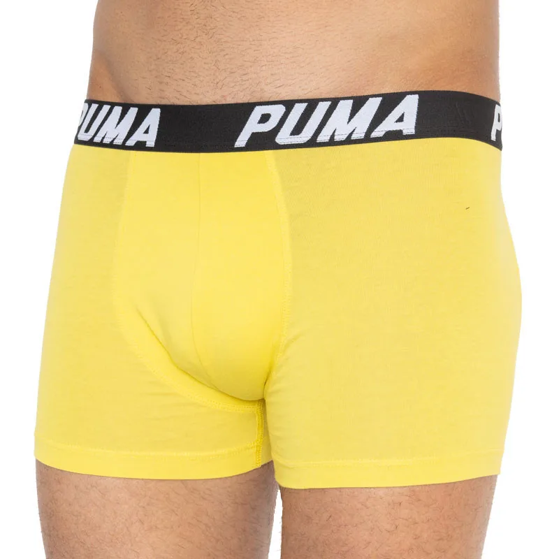 Труси-боксери Puma бавовна XL сірий жовтий 2 пари