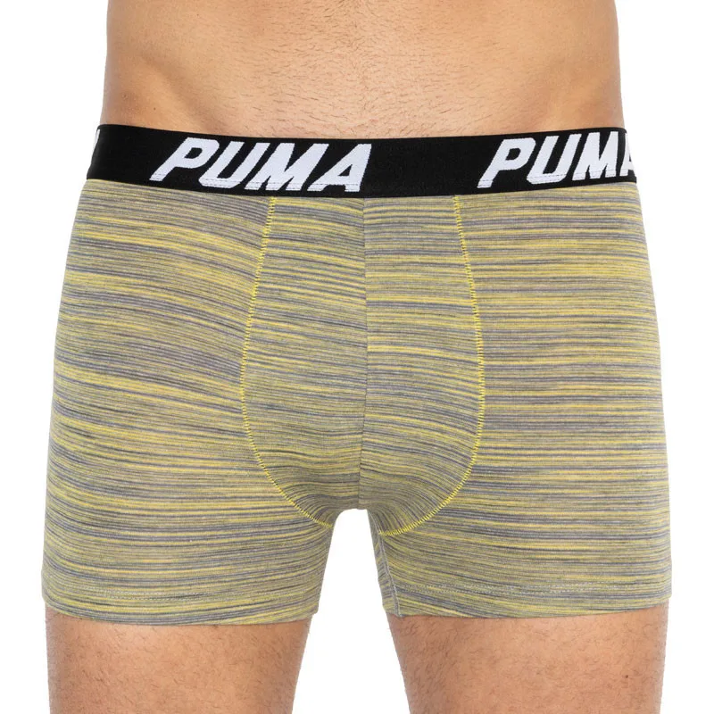 Труси-боксери Puma бавовна XL сірий жовтий 2 пари