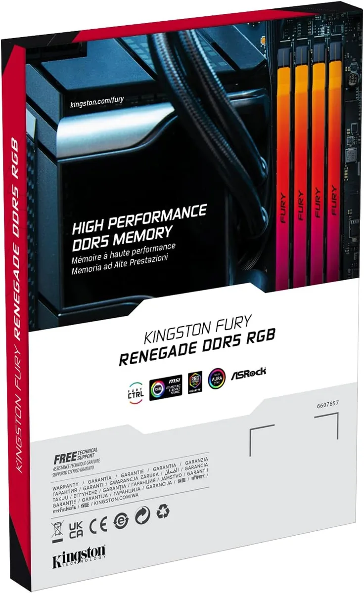 Пам'ять ПК Kingston DDR5 48GB 6000 FURY Renegade RGB XMP