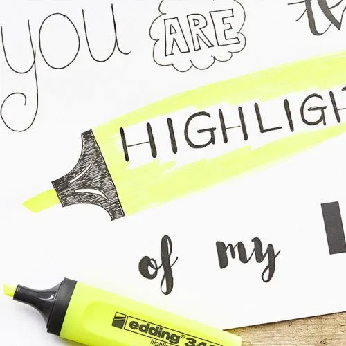 Маркер Highlighter edding набір 4 шт флуоресцентні маркери для виділення тексту