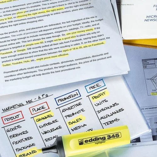 Маркер Highlighter edding набір 4 шт флуоресцентні маркери для виділення тексту