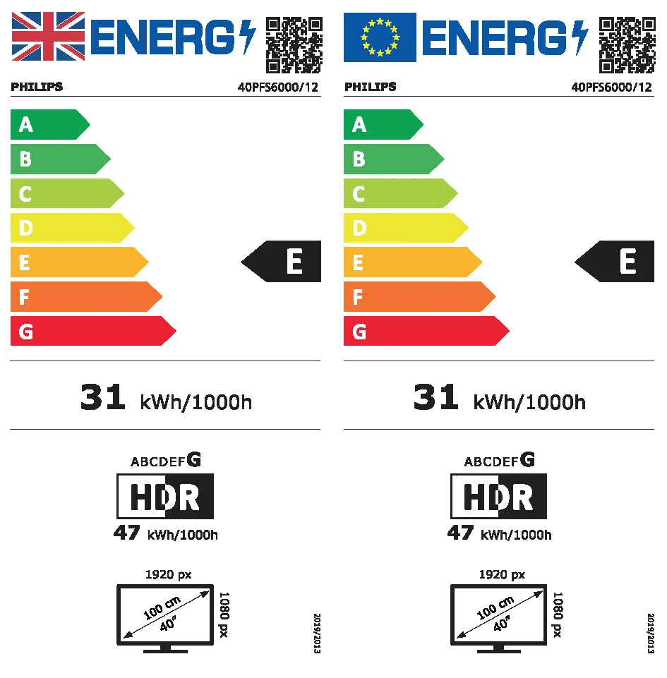 LED-телевізор Philips Full HD 40 дюймів Чорний