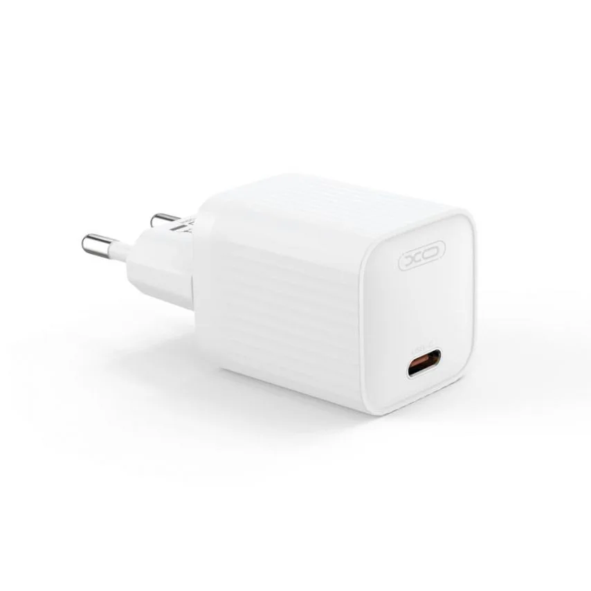 Зарядний пристрій XO 20W Type-C 73х32х32 мм PC Білий