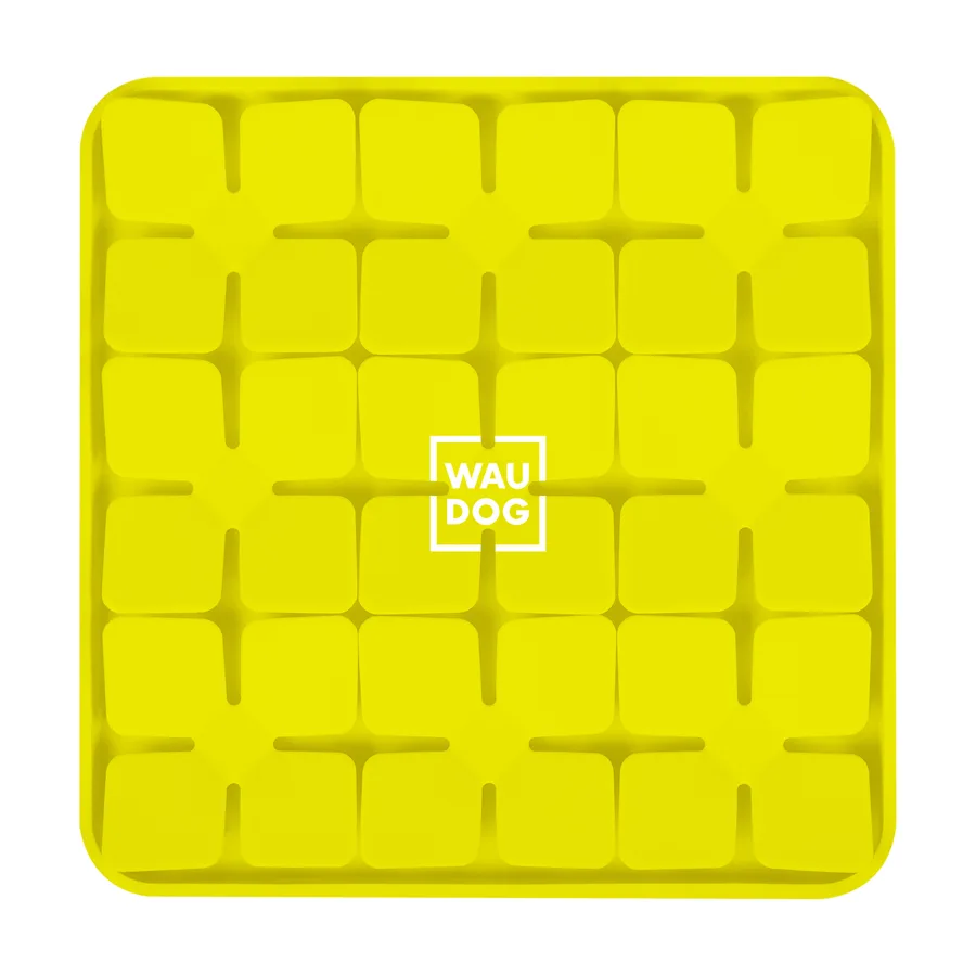 Килимок для пошуку корму WAUDOG Silicone 20,5х20,5х1,7 см силіконовий жовтий
