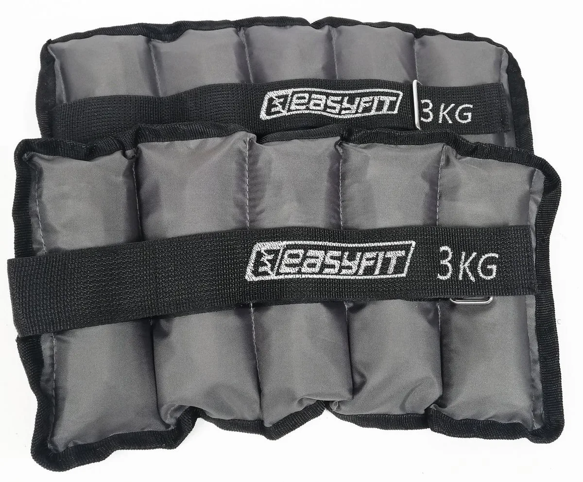 Утяжелики EasyFit Metal 3 кг сталь чорні 33х17,5 см